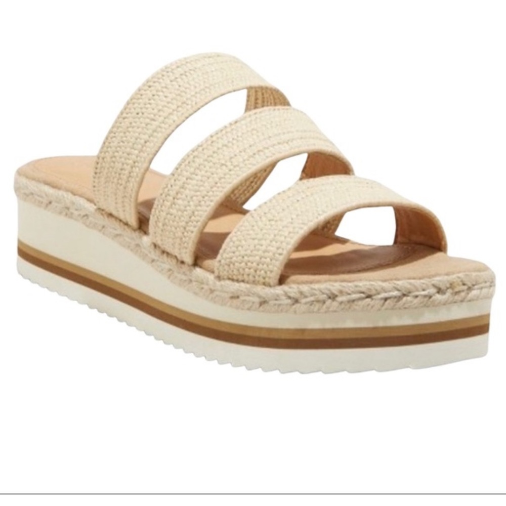 Universal Thread Cream Platform Sandals with Jute Wrap